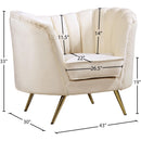  Manufacturer Color_Cream -- Margo Cream Velvet Upholstered Chair IMAGE 6