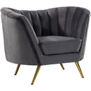 Meridian Margo Stationary Fabric Chair 622Grey-C IMAGE 1