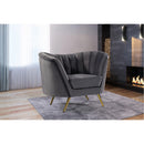  Manufacturer Color_Grey -- Margo Grey Velvet Upholstered Chair IMAGE 2