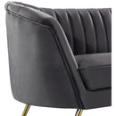  Manufacturer Color_Grey -- Margo Grey Velvet Upholstered Chair IMAGE 3