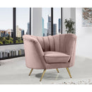  Manufacturer Color_Pink -- Margo Pink Velvet Upholstered Chair IMAGE 2