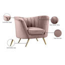 Meridian Margo Pink Velvet Chair IMAGE 7