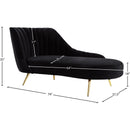  Manufacturer Color_Black -- Meridian Margo Fabric Chaise IMAGE 4