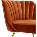  Manufacturer Color_Cognac -- Margo Cognac Velvet Upholstered Chaise Lounge IMAGE 3