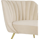  Manufacturer Color_Cream -- Margo Cream Velvet Upholstered Chaise Lounge IMAGE 3