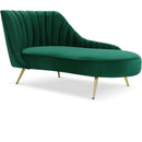  Manufacturer Color_Green -- Margo Green Velvet Upholstered Chaise Lounge IMAGE 1