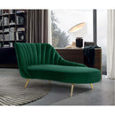  Manufacturer Color_Green -- Margo Green Velvet Upholstered Chaise Lounge IMAGE 2