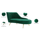  Manufacturer Color_Green -- Margo Green Velvet Upholstered Chaise Lounge IMAGE 5