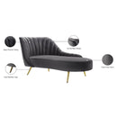 Meridian Margo Grey Velvet Chaise IMAGE 5