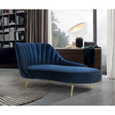  Manufacturer Color_Navy -- Margo Navy Velvet Upholstered Chaise Lounge IMAGE 2