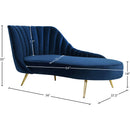  Manufacturer Color_Navy -- Margo Navy Velvet Upholstered Chaise Lounge IMAGE 4