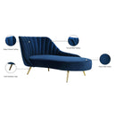  Manufacturer Color_Navy -- Margo Navy Velvet Upholstered Chaise Lounge IMAGE 5