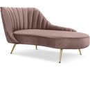  Manufacturer Color_Pink -- Margo Pink Velvet Upholstered Chaise Lounge IMAGE 1