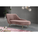  Manufacturer Color_Pink -- Margo Pink Velvet Upholstered Chaise Lounge IMAGE 2