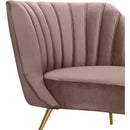  Manufacturer Color_Pink -- Margo Pink Velvet Upholstered Chaise Lounge IMAGE 3