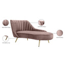  Manufacturer Color_Pink -- Margo Pink Velvet Upholstered Chaise Lounge IMAGE 5
