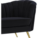  Manufacturer Color_Black -- Meridian Margo Stationary Fabric Loveseat IMAGE 4