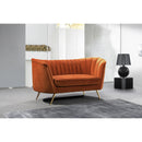  Manufacturer Color_Cognac -- Margo 65" Cognac Velvet Upholstered Loveseat IMAGE 2