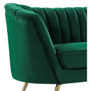  Manufacturer Color_Green -- Margo 65" Green Velvet Upholstered Loveseat IMAGE 3
