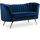  Manufacturer Color_Navy -- Margo 65" Navy Velvet Upholstered Loveseat IMAGE 1