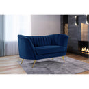  Manufacturer Color_Navy -- Margo 65" Navy Velvet Upholstered Loveseat IMAGE 2