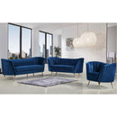  Manufacturer Color_Navy -- Margo 65" Navy Velvet Upholstered Loveseat IMAGE 5