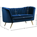  Manufacturer Color_Navy -- Margo 65" Navy Velvet Upholstered Loveseat IMAGE 6