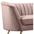 Manufacturer Color_Pink -- Margo 65" Pink Velvet Upholstered Loveseat IMAGE 3