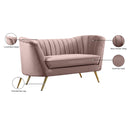 Meridian Margo Pink Velvet Loveseat IMAGE 7