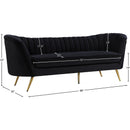  Manufacturer Color_Black -- Meridian Margo Stationary Fabric Sofa IMAGE 7