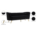  Manufacturer Color_Black -- Meridian Margo Stationary Fabric Sofa IMAGE 8