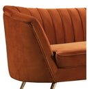  Manufacturer Color_Cognac -- Margo 88" Cognac Velvet Upholstered Sofa IMAGE 4