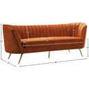  Manufacturer Color_Cognac -- Margo 88" Cognac Velvet Upholstered Sofa IMAGE 7
