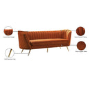  Manufacturer Color_Cognac -- Margo 88" Cognac Velvet Upholstered Sofa IMAGE 8