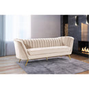  Manufacturer Color_Cream -- Margo 88" Cream Velvet Upholstered Sofa IMAGE 2