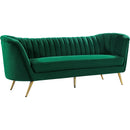 Meridian Margo Stationary Fabric Sofa 622Green-S IMAGE 1