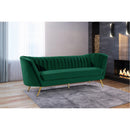  Manufacturer Color_Green -- Margo 88" Green Velvet Upholstered Sofa IMAGE 2