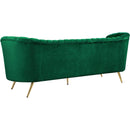  Manufacturer Color_Green -- Margo 88" Green Velvet Upholstered Sofa IMAGE 3