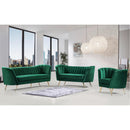  Manufacturer Color_Green -- Margo 88" Green Velvet Upholstered Sofa IMAGE 6