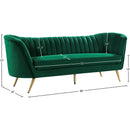 Meridian Margo Green Velvet Sofa IMAGE 7