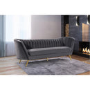  Manufacturer Color_Grey -- Margo 88" Grey Velvet Upholstered Sofa IMAGE 2