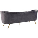  Manufacturer Color_Grey -- Margo 88" Grey Velvet Upholstered Sofa IMAGE 3