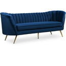  Manufacturer Color_Navy -- Margo 88" Navy Velvet Upholstered Sofa IMAGE 1