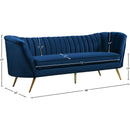  Manufacturer Color_Navy -- Margo 88" Navy Velvet Upholstered Sofa IMAGE 7