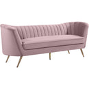 Meridian Margo Stationary Fabric Sofa 622Pink-S IMAGE 1