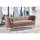  Manufacturer Color_Pink -- Margo 88" Pink Velvet Upholstered Sofa IMAGE 2