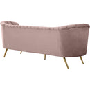  Manufacturer Color_Pink -- Margo 88" Pink Velvet Upholstered Sofa IMAGE 3