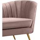  Manufacturer Color_Pink -- Margo 88" Pink Velvet Upholstered Sofa IMAGE 5