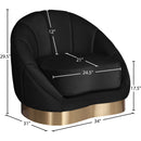  Manufacturer Color_Black -- Meridian Shelly Stationary Fabric Chair IMAGE 8