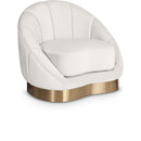  Manufacturer Color_Cream -- Shelly Cream Velvet Upholstered Chair IMAGE 1